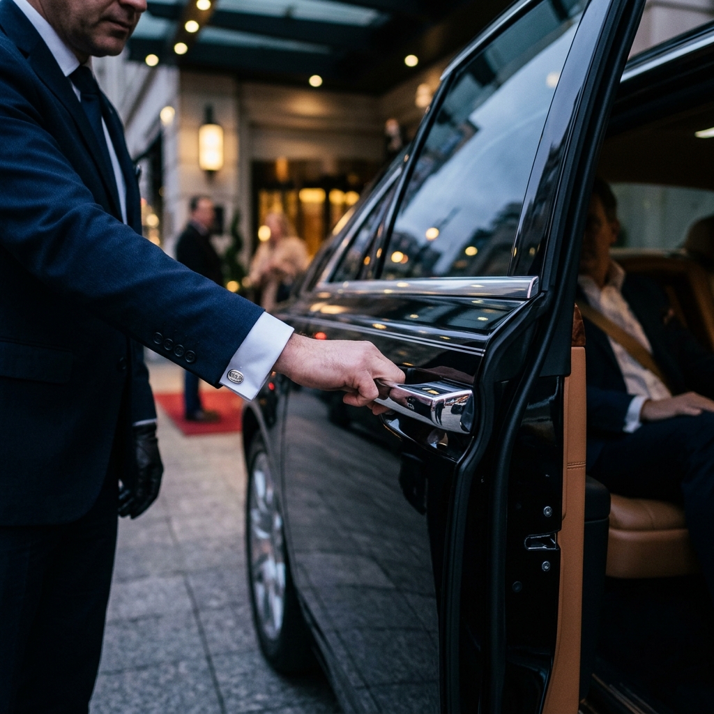 Rashi Premium Chauffeur Car door open